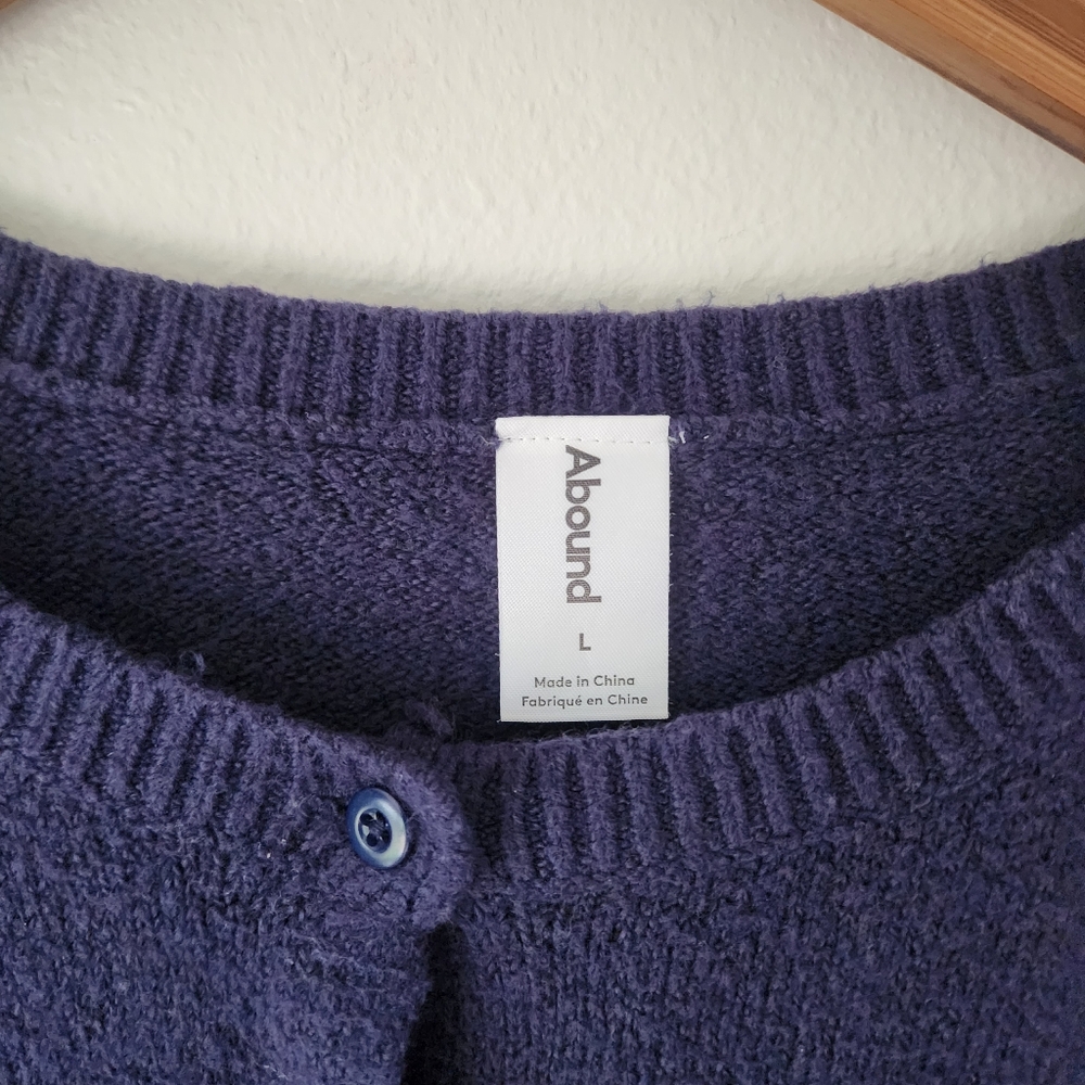 Navy Blue Button-Up Cardigan - Picture 2 of 3